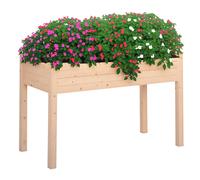Outsunny Potager surélevé bois jardinière sur pieds plantation fleur légume plante tissu non tissé inclus idéal pour terrasse cour jardin sapin