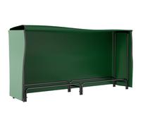 Outsunny Range buches extérieur, abri buches, avec housse en PE, base surélevée, pour extérieur, 200 x 36 x 99 cm, métal, noir