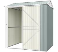 Outsunny Remise métallique 3,5 m², Remise haute verrouillable avec toit en pente, aérations et gants, 209 x 177 x 236 cm