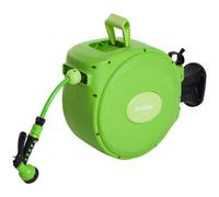 Outsunny Rouleau-enrouleur avec Rembobinage Automatique et Buse Multifonctionnelle pour Jardin 20m