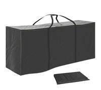 Outsunny Sac de Rangement pour Coussin de Jardin 175 x 55 x 75 cm Noir | Tissu Oxford 600D Anti-UV, Housse de Coussin d'Extérieur Imperméable avec Poignées, Sac de Rangement pour Sapin de Noël