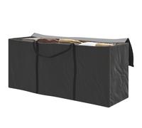 Outsunny Sac de rangement pour coussin de jardin housse de coussin d'extérieur tissu Oxford avec poignées 175 x 55 x 75 cm noir