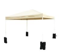 Outsunny Lot 4 sacs de lestage de fixation pour tonnelle parasol pavillon volume max. 15kg noir