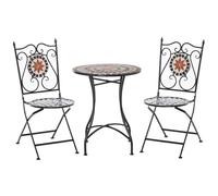 Outsunny - salon de jardin - Métal - 60x60x71cm - Noir