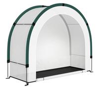 Outsunny Serre de Jardin Pliable et Portable, Petite Serre de Balcon en Bâche PE et Porte Zippée, 200 x 80 x 164 cm, Vert