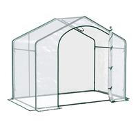 Outsunny Serre extérieure avec entrée zippée et prise d'air supérieure, en plastique et acier, 180x100x152 cm, Transparent