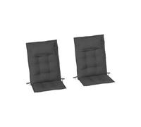 Outsunny Set De 2 Coussins De Chaise Caramel Imperméables Coussins Pour Meubles De Jardin 50x116x5 Cm, Gris Foncé Multicolore