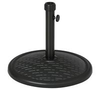 Pied de parasol - Outsunny - rond 14 kg base de jardin socle pour parasol stable - béton - Ø 46 cm - noir