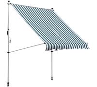 Outsunny Store à bras articulés avec manivelle réglable en hauteur Store à bras articulé résistant à la saleté et aux intempéries Store de balcon large de 150cm Store de terrasse pour terrasse balcon