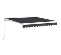 Outsunny Store banne électrique et Manuel rétractable dim. 295L x 250l cm télécommande fournie Aluminium Polyester Haute densité imperméabilisé Anti-UV, Gris