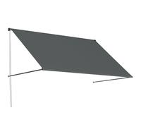 Outsunny Store banne manuel auvent rétractable Inclinaison réglable 195 x 120 cm protection UV aluminium polyester gris foncé