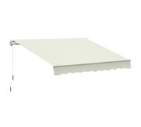 Outsunny Store banne manuel ršŠtractable 295 x 245 cm store exterieur terrasse avec manivelle, angle ršŠglable 45¡ã-85¡ã, aluminium et polyester 280 g/m?, auvent de terrasse, balcon, cour, crššme