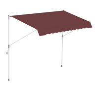 Outsunny Store banne Manuel rétractable Auvent Téléscopique sans Perçage 3L x 1,5l m Inclinaison et Hauteur réglable Anti-UV Bordeaux Aosom France