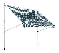 Outsunny Store Banne Manuel Rétractable sans Perçage 3L x 1,5l m Vert