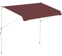 Outsunny Store banne Manuel ršŠtractable 3L x 1,5l m Auvent TšŠlšŠscopique sans Per?age Inclinaison et Hauteur ršŠglable Installation Rapide mšŠtal alu Polyester Anti-UV bordeaux