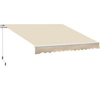 Outsunny Store banne Manuel ršŠtractable Angle RšŠglable Aluminium Polyester impermšŠabilisšŠ 3,5L x 2,5l m Beige