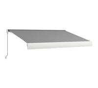 Outsunny Store Banne Motorisé Store Banne Électrique 4 x 3 m Gris Clair