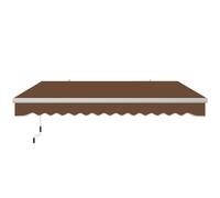 Outsunny Store Banne pour Extérieur Enroulable à Manivelle en Métal et Aluminium, 4x2.5m, Rouge Rouille