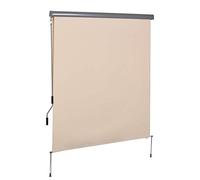 Outsunny Store Extérieur Enrouleur Occultant Vertical 2,5 x 1,6 m Crème