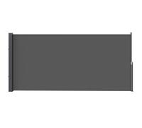 Outsunny Store latéral brise-vue paravent rétractable 3 x 1,4 m alu. polyester anti-UV haute densité 180 g/m² gris foncé