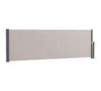 Outsunny Store latéral brise-vue paravent rétractable 3 x 1 m alu. polyester anti-UV haute densité 180 g/m² gris