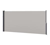 Outsunny Store latéral Brise-Vue paravent rétractable dim. 3L x 1,40H m alu. Polyester Anti-UV Haute densité 180 g/m² Gris