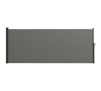 Outsunny Store latéral Brise-Vue paravent rétractable dim. 4L x 1,60H m alu. Polyester Anti-UV Haute densité 180 g/m² Gris foncé