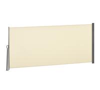 Outsunny Store Latéral Rétractable 300x160cm Écran Enroulable Cloison de Confidentialité et Protection Solaire pour Balcon Terrasse Crème