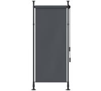 Outsunny Store manuel rétractable sur pied longueur réglable manivelle installation sans perçage métal alu. polyester gris foncé