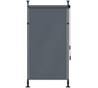 Outsunny Store manuel rétractable sur pied longueur réglable manivelle installation sans perçage métal alu. polyester gris foncé