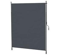 Outsunny Store Vertical avec manivelle sans perçage Brise-Vue de Balcon Cadre en Aluminium Protection UV pour terrasse, Balcon, 200 x 305 cm Gris