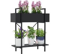 Outsunny : support à plantes à deux étages, support pour fleurs d'intérieur et d'extérieur, étagère à plantes