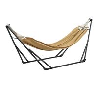 Outsunny Support avec hamac pliable en acier, support 2 en 1 pour hamac ou chaise suspendue, sac de transport inclus, dim. 263L x 89l x 100H cm