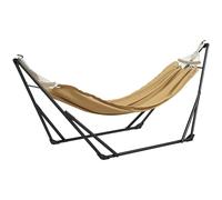Outsunny Support avec hamac pliable en acier, support 2 en 1 pour hamac ou chaise suspendue, sac de transport inclus, dim. 263L x 89l x 100H cm