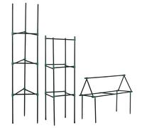 Outsunny Support de croissance, Ensemble de 3, Treillis de plantation, design modulaire, pour extérieur et intérieur, Acier, vert, 38 x 38 x 182 cm
