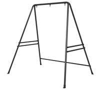 Outsunny Support de fauteuil suspendu robuste et résistant aux intempéries, intérieur et extérieur, jusqu'à 150 kg, en acier, 178 x 143 x 180 cm, Noir