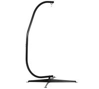 Outsunny Support de fauteuil suspendu, support chaise suspendue, base en X, cadre en C, boucle š€ ressort inclus, cadre en mšŠtal robuste, charge max.120 kg, 114 x 80 x 208 cm, noir