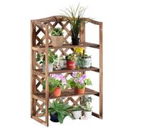 Outsunny Porte-fleurs Étagère à plantes Banc de fleurs 3 étages en bois de sapin (modèle8)