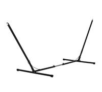 Outsunny Support Pied de hamac ršŠglable Structure Robuste mšŠtal šŠpoxy Noir dim. 3,08-3,80L x 1,09l x 1,16H m