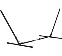 Outsunny Support Pied de hamac ršŠglable Structure Robuste mšŠtal šŠpoxy Noir dim. 3,08-3,80L x 1,09l x 1,16H m