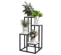 Support pour plantes - Outsunny - étagère à fleurs 4 étagères différentes hauteurs extérieur - acier - 34x34x66cm