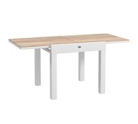 Outsunny Table à manger de jardin extensible pour 6 personnes avec plateau rectangulaire, cadre en aluminium, 60x80x75cm