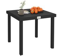 Outsunny Table à Manger de Jardin pour 4 Personnes, Table de Jardin extérieure en Aluminium, pour Patio, terrasse, 78 x 78 x 74 cm, Noir