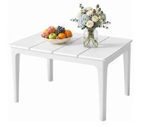 Outsunny Table Basse de Jardin, 70 x 53 x 39 cm, Crème