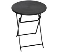 Outsunny Table Basse Extérieure pour 2 Personnes Ø 60 x 73H cm Gris Foncé | Table de Jardin Ronde, Plateau en HDPE, Structure en Acier, pour Balcon, Patio, Terrasse