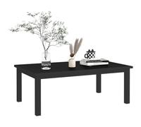 Outsunny Table basse rectangulaire plateau à lattes en aluminium 100x60x37 cm noir
