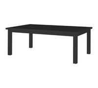 Outsunny Table basse rectangulaire plateau à lattes pour intérieur/extérieur en aluminium, 100 x60 x37 cm noir