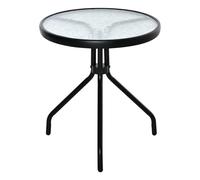 Outsunny - Table bistro de jardin - Métal - 50x50x55cm - Noir