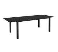 Outsunny Table de jardin extensible table à manger de patio en aluminium rectangulaire pour 6 - 8 personnes, charge max. 50kg, dim. 180/240L x 94l x 73H cm, noir