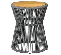 Outsunny Table de Jardin au Style Bohème, résistante aux intempéries, rotin en PE, 39 cm x 39 cm x 49 cm, Noir + Naturel